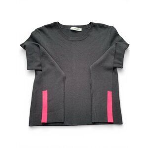 ZARA FLUORESCENT PINK & BLACK SWEATER, LARGE, UNIQUE, QUALITY KNIT, WOMEN'S